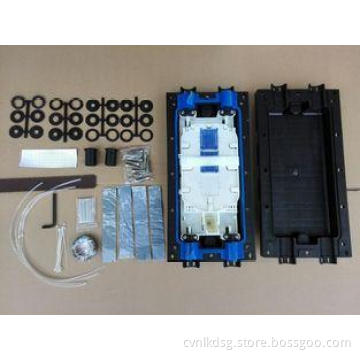 Horizontal Inline Aerial Splice Enclosure With Two Cable Po